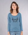 Shop Mew Mew-cat Scoop Neck Full Sleeve T-Shirt-Front