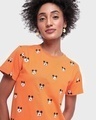 Shop Women's Orange All Over Mickey Printed T-shirt