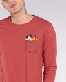 Shop Mickey And Pluto Full Sleeve T-Shirt (DL)-Front