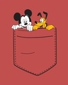 Shop Mickey And Pluto Full Sleeve T-Shirt (DL)