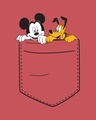 Shop Mickey And Pluto Half Sleeve T-Shirt (DL)
