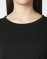 Shop Mickey Black Half Sleeve Hyper Print T-Shirt Dress (DL) Black