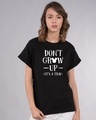 Shop Mickey Don't Grow Up Boyfriend T-Shirt (DL)-Front