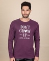 Shop Mickey Don't Grow Up Full Sleeve T-Shirt (DL)-Front