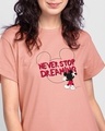 Shop Mickey Dreaming Boyfriend T-Shirt (DL)-Front