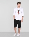 Shop Mickey Hanging Full Sleeve T-Shirt (DL) White-Design