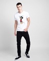 Shop Mickey Hanging Half Sleeve T-Shirt (DL) White-Design