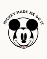 Shop Mickey Made Me Stylised Panel Hoodie Sweatshirt