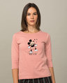 Shop Mickey Music Round Neck 3/4th Sleeve T-Shirt (DL)-Front