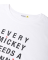 Shop Men's White Mickey Needs Minnie Typography T-shirt