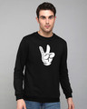 Shop Mickey Peace Fleece Light Sweatshirt (DL)-Front