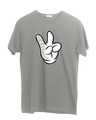 Shop Mickey Peace Half Sleeve T-Shirt (DL)-Front