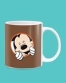 Shop Mickey Peeping Goofy Ceramic Mug,  (320ml, Brown, Single Piece)-Front