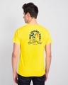 Shop Mickey Pizza Half Sleeve T-Shirt (DL) Pineapple Yellow-Design
