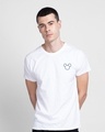 Shop Mickey Pizza Half Sleeve T-Shirt (DL) White-Full