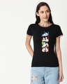 Shop Mickey Pop Block Crewneck Varsity Rib T-Shirt (DL) Multicolor-Front