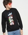 Shop Mickey Pop Block Fleece Sweatshirt (DL) Black-Front