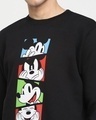 Shop Mickey Pop Block Fleece Sweatshirt (DL) Black