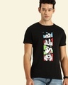 Shop Mickey Pop Block Half Sleeve T-Shirt (DL) Black-Front