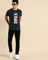 Shop Mickey Pop Block Half Sleeve T-Shirt (DL) Navy Blue-Full