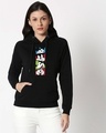 Shop Mickey Pop Block Sweatshirt Hoodie (DL) Black-Front
