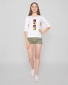Shop Mickey Pop Blocks Round Neck 3/4 Sleeve T-Shirt White (DL)-Full