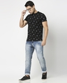 Shop Mickey Silhouette Half Sleeves AOP T-Shirt(DL)