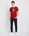 Shop Mickey Skeleton Half Sleeve T-Shirt (GID) (DL)-Full