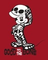 Shop Mickey Skeleton Half Sleeve T-Shirt (GID) (DL)