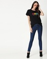 Shop Mickey Strip Color Boyfriend Varsity Rib H/S T-Shirt (DL) Multicolor-Design