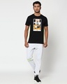 Shop Mickey Trio Call Contrast Side Seam Panel T-Shirt (DL) Black-Neon Green-Design