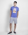 Shop Mickey Trio Call Half Sleeve T-Shirt (Blue Haze)-Design