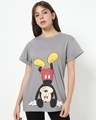Shop Mickey Upside Down Boyfriend T-shirt-Front