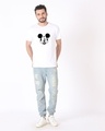 Shop Men's White Mickey Wink Graphic Printed T-shirt-Full