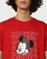 Shop Men's Red Mickey Wink Graphic Printed T-shirt