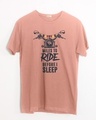 Shop Miles To Ride Half Sleeve T-Shirt-Front
