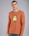 Shop Milestone Full Sleeve T-Shirt Vintage Orange-Front