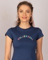 Shop Millennial Half Sleeve T-Shirt-Front