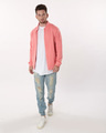 Shop Millennial Pink Buttoned Bomber Jacket-Full