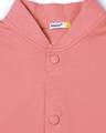 Shop Millennial Pink Buttoned Bomber Jacket