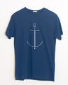 Shop Minimal Anchor Half Sleeve T-Shirt-Front