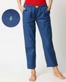Shop Minimal AOP Blue Women's Pyjamas-Front
