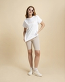 Shop Women's White Minimal Believe Typography Boyfriend T-shirt