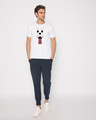 Shop Minimal Dog Face Half Sleeve T-Shirt