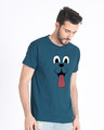 Shop Minimal Dog Face Half Sleeve T-Shirt-Design