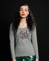 Shop Minimal Girl Power Scoop Neck Full Sleeve T-Shirt-Front