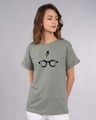 Shop Minimal Harry Potter Boyfriend T-Shirt (HPL)-Front