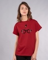 Shop Minimal Harry Potter Boyfriend T-Shirt (HPL)-Front
