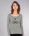 Shop Minimal Harry Potter Scoop Neck Full Sleeve T-Shirt (HPL)-Front