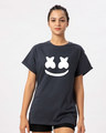 Shop Minimal Marshmello Boyfriend T-Shirt-Front